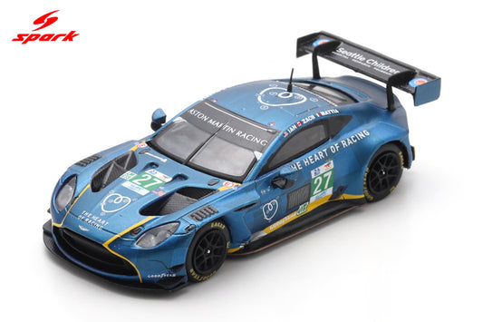 Spark 64S072 1/64 Aston Martin Vantage AMR LMGT3 No.27 HEART OF RACING TEAM Le Mans 24H 2025 I. James - M. Drudi - Z. Robichon