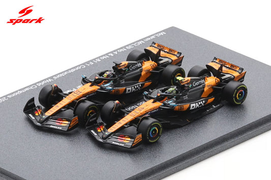 Spark 64S084 1/64 McLaren MCL39 No.4 & No.81 Formula 1 Constructors' Champion 2025 Lando Norris & Oscar Piastri
