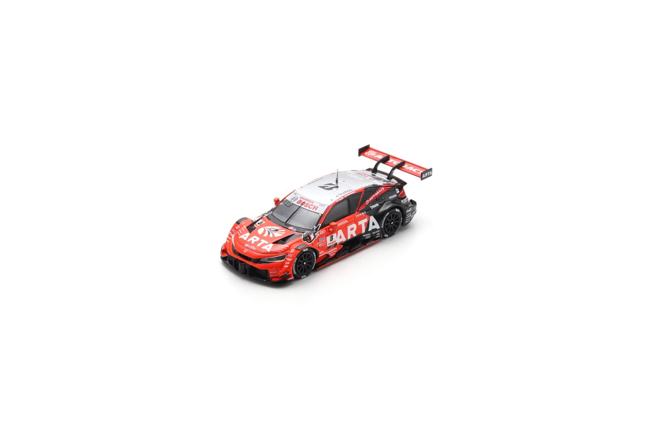 Spark 64SGT25008 1/64 ARTA MUGEN CIVIC TYPE R-GT No.8 ARTA GT500 SUPER GT 2025 T. Nojiri - N. Matsushita