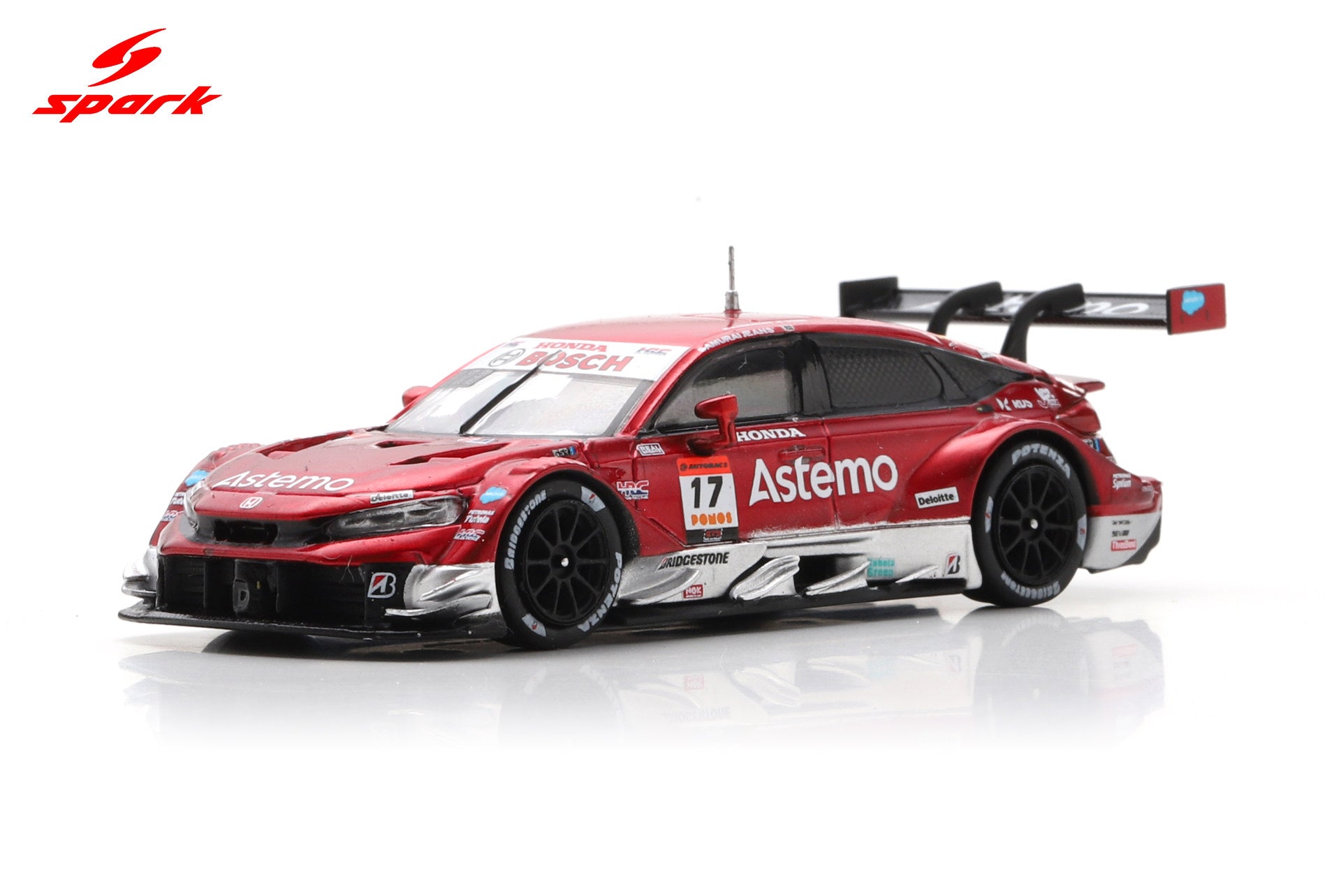 Spark 64SGT25017 1/64 Astemo CIVIC TYPE R-GT Astemo REAL RACING No