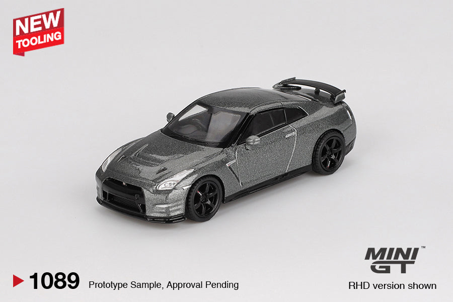 【2025年11月以降発売予定】 MINI GT MGT01089-R 1/64 Nissan GT-R Nismo 2013 R35 CRS Version ダークメタリックグレー(右ハンドル)