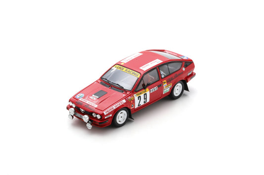 【2024年1月発売予定】 Spark S9354 1/43 Alfa Romeo GTV6 No.29 15th Rally Monte Carlo 1983
Y. Loubert - T. Fond