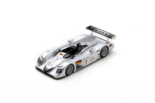 【2024年6月以降発売予定】  Spark  18S839  1/18  Audi R8 No.7 3rd Le Mans 24H 2000 M. Alboreto - R. Capello - C. Abt