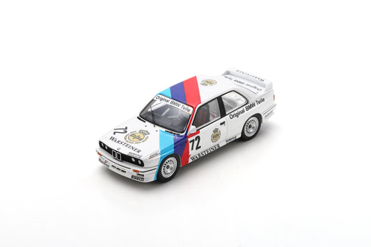 【2024年7月以降発売予定】 Spark SG608 1/43 BMW E30 M3 No.72 4th Nürburgring 24H 1987 D. Quester - M. Oestreich - W. Vogt