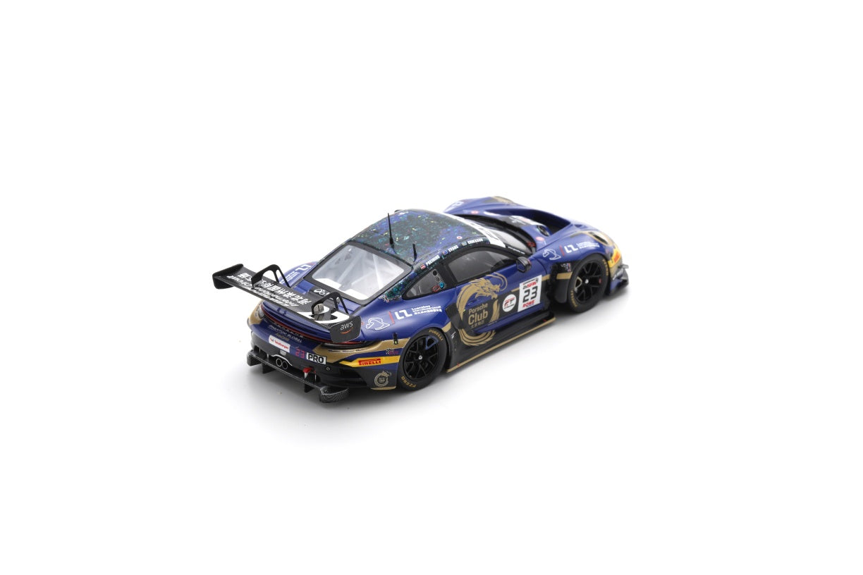 Spark SB801 1/43 Porsche 911 GT3 R (992) No.23 Phantom Global Racing 24H Spa 2024 J. Evans – J. Eriksson – T. Preining