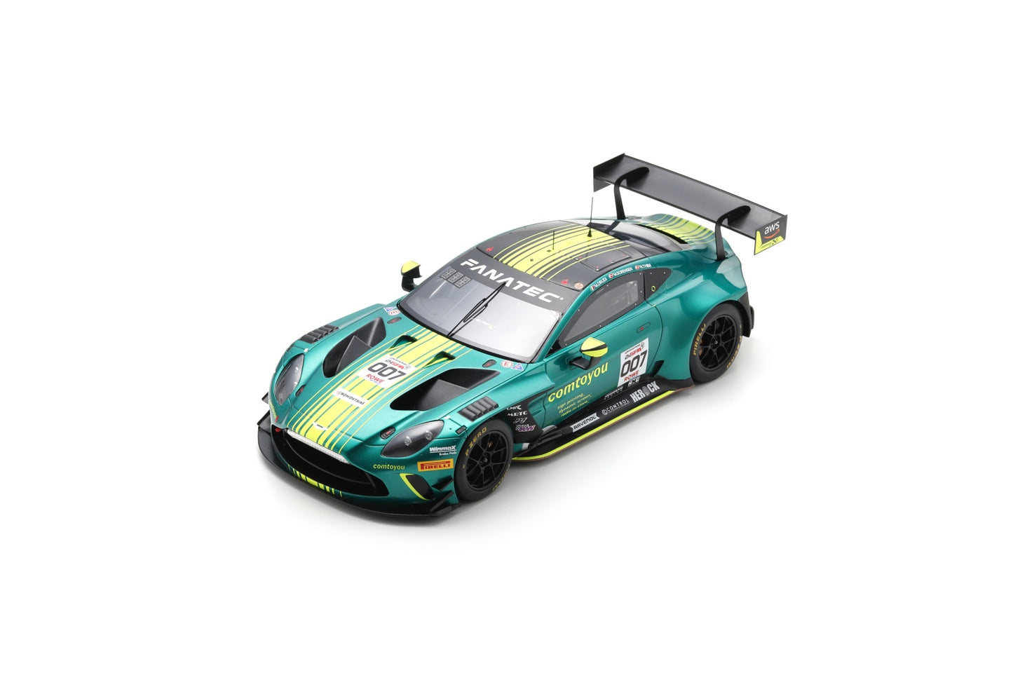 Spark  18SPA2024  1/18  Aston Martin Vantage AMR GT3 EVO No.007 Comtoyou Racing Winner 24H Spa 2024 M. Drudi – N. Thiim – M. Sørensen