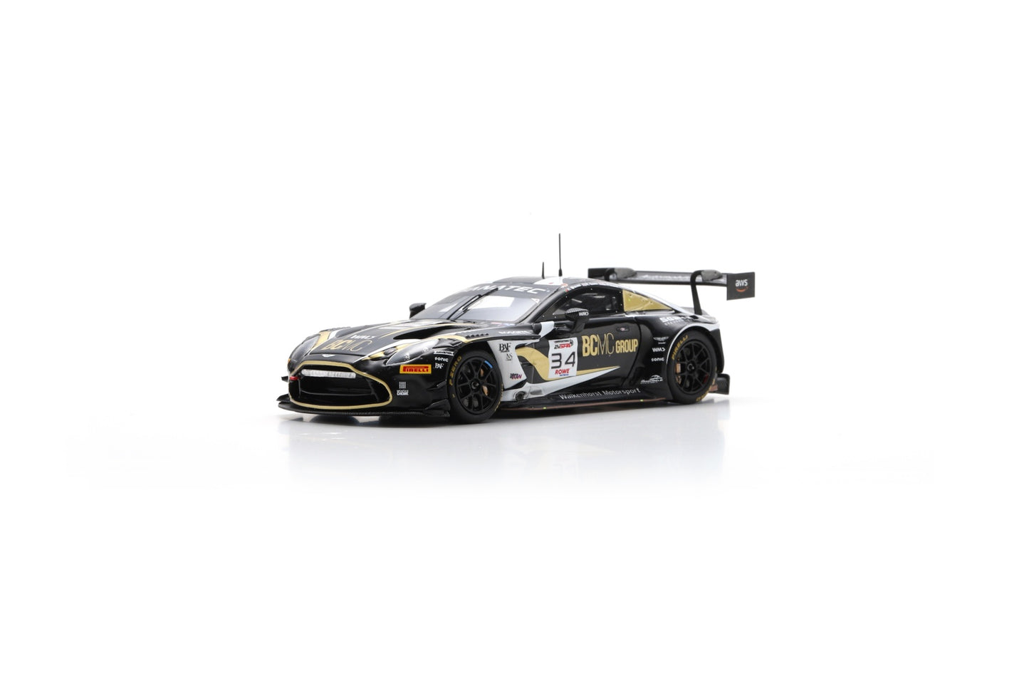【2025年5月以降発売予定】 Spark SB781 1/43 Aston Martin Vantage AMR GT3 EVO No.34 Walkenhorst Motorsport 4th 24H Spa 2024 D. Pittard – R. Gunn – H. Chaves