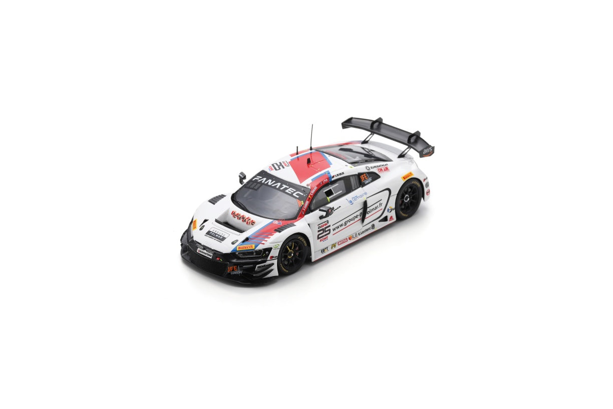 Spark SB791 1/43 Audi R8 LMS GT3 EVO II No.25 Sainteloc Racing 2nd Gold class 24H Spa 2024 P. Evrard – U. De Wilde – J. Pla – G. Magnus