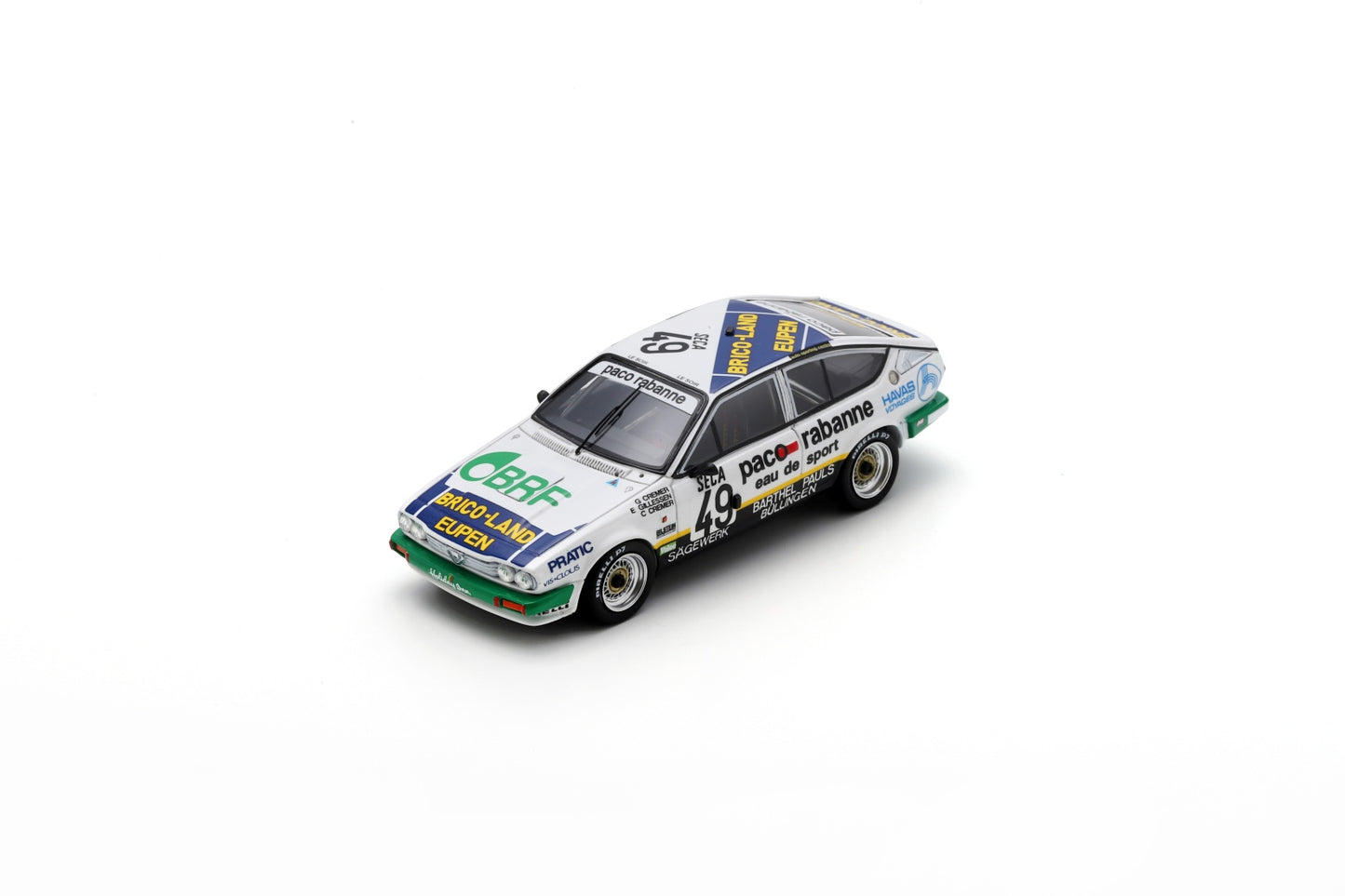 Spark SB428 1/43 Alfa Romeo GTV 6 No.49 24H Spa 1986 E. Gillessen - G. Cremer - C. Cremer
