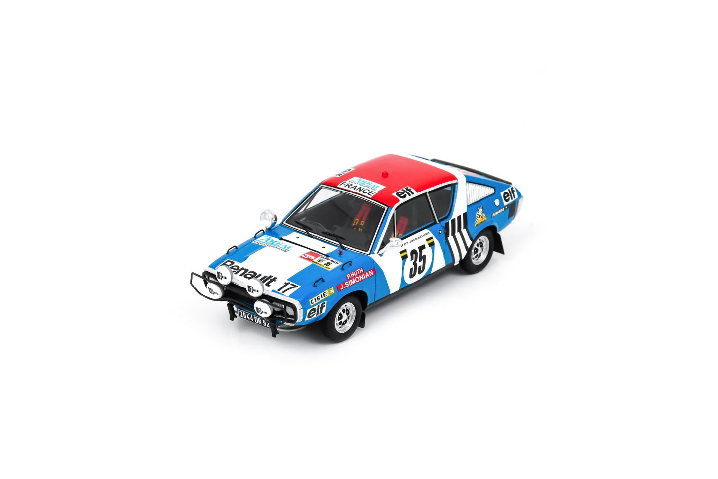 【2025年12月発売予定】 Spark S6194 1/43 Renault 17 No.35 Rallye East African Safari 1975 J-F. Piot - J. De Alexandris