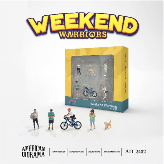 American Diorama AD-2402 1/64 フィギュア ウィークエンド ウォーリア 6個セット