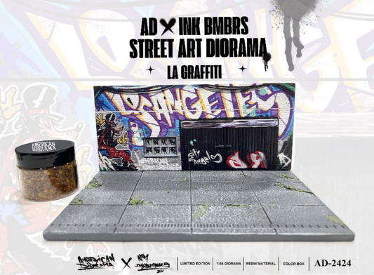 American Diorama AD-2424 1/64 ジオラマ ストリートアート LA グラフィティ ※枯れ葉チップ付き