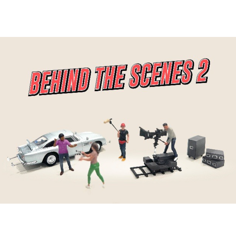 American Diorama AD-2428 1/64 フィギュア 舞台裏2 9個セット(フィギュア4個・アクセサリー5個)