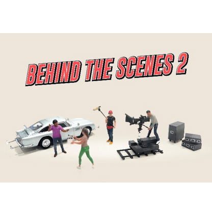 American Diorama AD-2428 1/64 フィギュア 舞台裏2 9個セット(フィギュア4個・アクセサリー5個)