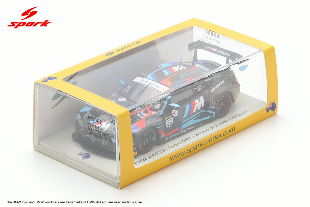 Spark AS080 1/43 BMW M4 GT3 No.32 Team WRT Winner Bathurst 12H 2025 A. Farfus - S. van der Linde - K. van der Linde