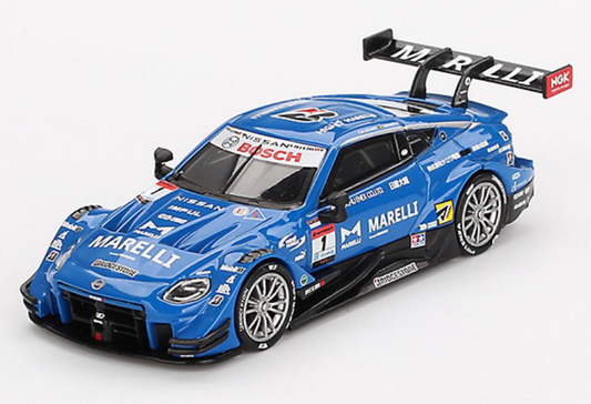 【2025年3月以降発売予定】 MINI GT MGT00849-BL 1/64 Nissan Z GT500 SUPER GTシリーズ 2023 #1 "MARELLI IMPUL Z" TEAM IMPUL(左ハンドル)