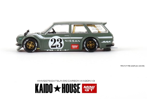 MINI GT KHMG076 1/64 ダットサン KAIDO 510 ワゴン カーボン