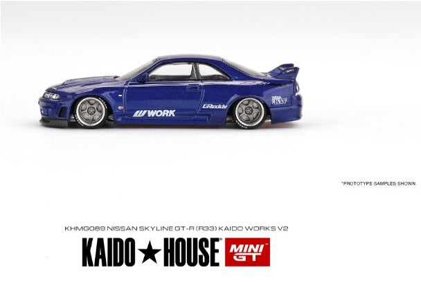 MINI GT KHMG089 1/64 Nissan スカイライン GT-R R33 Kaido Works V2 (右ハンドル)