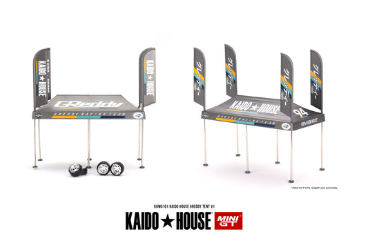 【2024年5月以降発売予定】 MINI GT KHMG101 1/64 KAIDO HOUSE GReddy テント V1