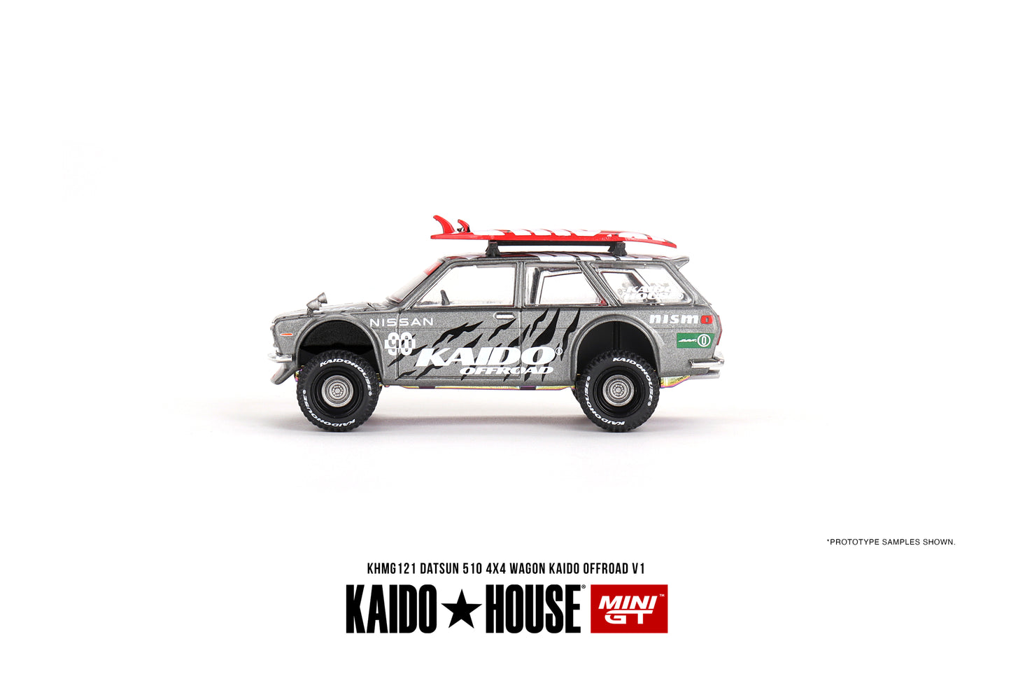 【2024年7月以降発売予定】 MINI GT KHMG121 1/64 ダットサン KAIDO 510 ワゴン 4x4 Kaido Offroad V1(右ハンドル)