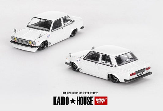 【2024年6月以降発売予定】 MINI GT KHMG122 1/64 ダットサン ストリート KAIDO 510 NISMO V2(左ハンドル)