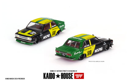 MINI GT KHMG131 1/64 ダットサン ストリート 510 Racing V2(左ハンドル)