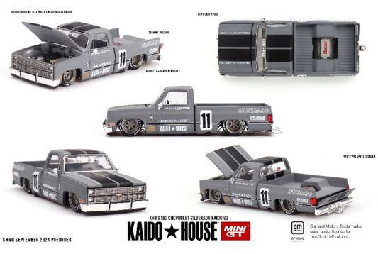 【2025年3月以降発売予定】 MINI GT KHMG160 1/64 シボレー シルバラード KAIDO V2(左ハンドル)