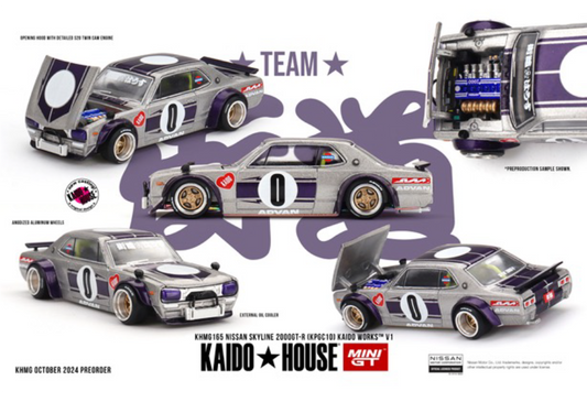 【2025年3月以降発売予定】 MINI GT KHMG165 1/64 Nissan スカイライン GT-R(KPGC10) Kaido Works V1(右ハンドル)