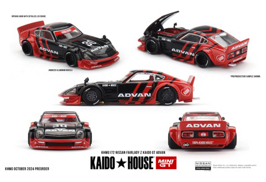 【2025年1月以降発売予定】 MINI GT KHMG172 1/64 Nissan フェアレディ Z Kaido GT ADVAN(右ハンドル)