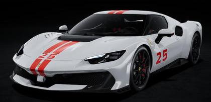 【2026年12月以降発売予定】 Looksmart LS1219C 1/12 Ferrari 296 Speciale - Bianco Artico with Red Livery
