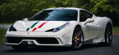 【2026年12月以降発売予定】 Looksmart LS1221C 1/12 Ferrari 458 Speciale - Bianco Fuji with Italian Tricolore Livery
