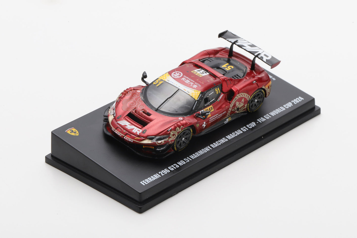 【2026年3月以降発売予定】 Looksmart LS64013 1/64 Ferrari 296 GT3 No.51 Harmony Racing Macau GT Cup - FIA GT World Cup 2024 Daniel Gardano Serra