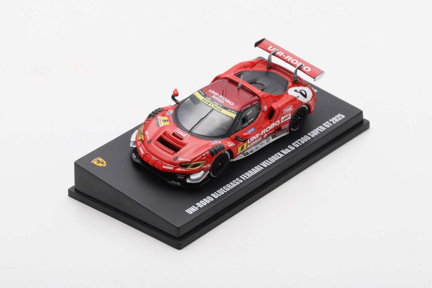 【2026年6月以降発売予定】 Looksmart LS64G25006 1/64 UNI-ROBO BLUEGRASS FERRARI VELOREX No.6 GT300 SUPER GT 2025 Y. Katayama - R. Merhi Muntan