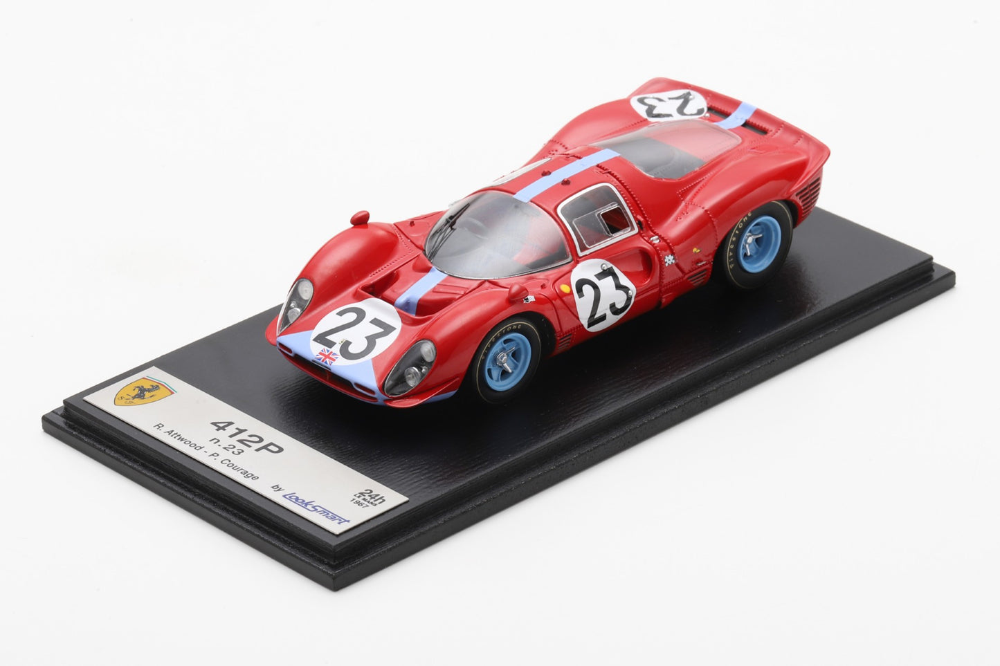 Looksmart LSLM158 1/43 Ferrari 412P No.23 Le Mans 24H 1967 Richard Attwood - Piers Courage