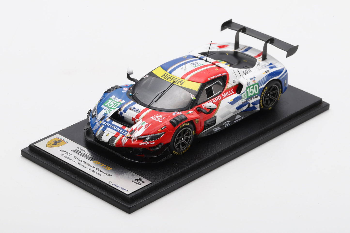 Looksmart LSLM196 1/43 Ferrari 296 LMGT3 No.150 RICHARD MILLE AF CORSE Le Mans 24H 2025 C. Toledo - L. Wadoux - R. Agostini