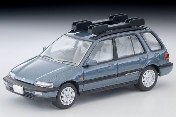 【2026年6月発売予定】 TLV 1/64 LV-N297c ホンダ シビックシャトル RT X (青) 90年式 フィギュア､マウンテンバイク付