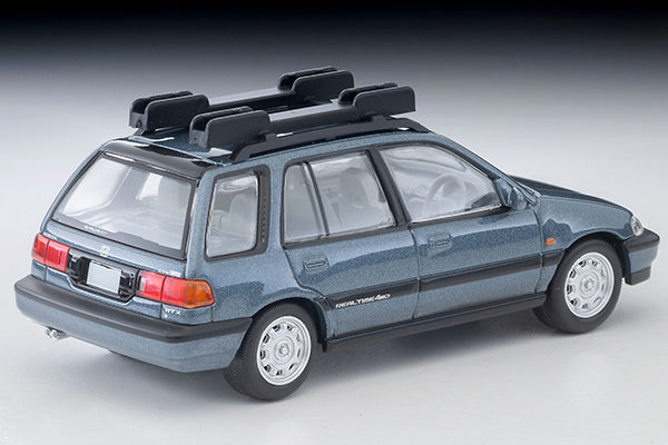 【2026年6月発売予定】 TLV 1/64 LV-N297c ホンダ シビックシャトル RT X (青) 90年式 フィギュア､マウンテンバイク付