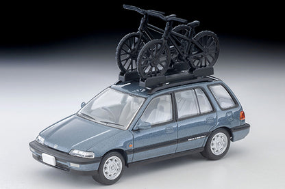 【2026年6月発売予定】 TLV 1/64 LV-N297c ホンダ シビックシャトル RT X (青) 90年式 フィギュア､マウンテンバイク付