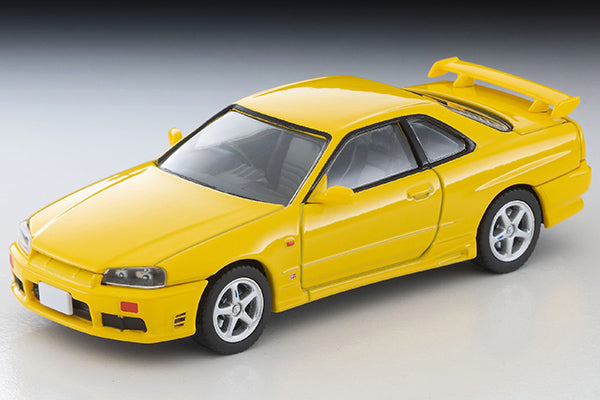 TLV 1/64 LV-N365a 日産 スカイライン 2ドア スポーツクーペ 25GT TURBO オプションパーツ付(黄) 98年式 ...