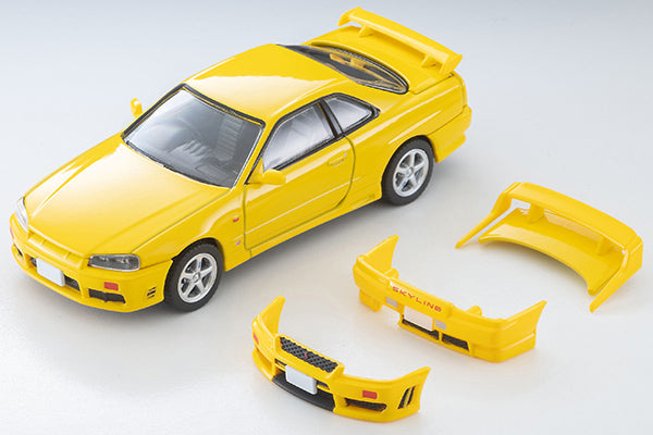 【2026年5月発売予定】 TLV 1/64 LV-N365a 日産 スカイライン 2ドア スポーツクーペ 25GT TURBO オプションパーツ付(黄) 98年式