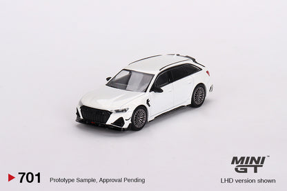 MINI GT MGT00701-R 1/64 アウディ ABT RS6-R グレイシアホワイトメタリック (右ハンドル)