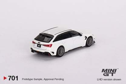 MINI GT MGT00701-R 1/64 アウディ ABT RS6-R グレイシアホワイトメタリック (右ハンドル)