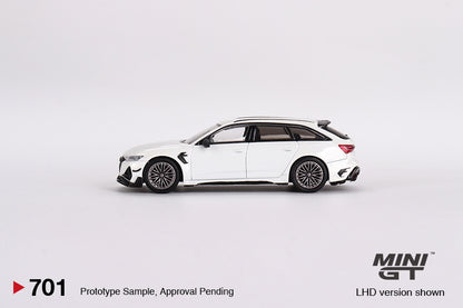 MINI GT MGT00701-R 1/64 アウディ ABT RS6-R グレイシアホワイトメタリック (右ハンドル)