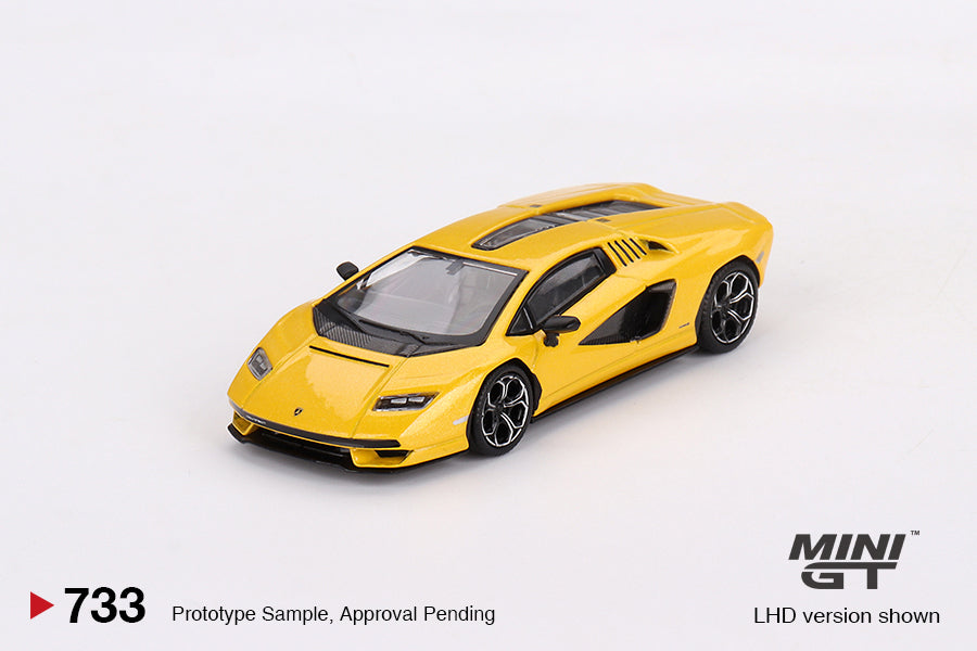 【2024年5月以降発売予定】 MINI GT MGT00733-L 1/64 ランボルギーニ カウンタック LPI 800-4 New Giallo Orion イエロー(左ハンドル)