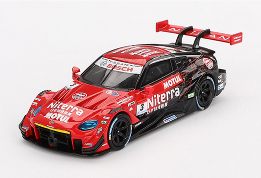 【2025年3月以降発売予定】 MINI GT MGT00765-BL 1/64 Nissan Z GT500 SUPER GTシリーズ 2023 #3 "Niterra MOTUL Z" NDDP RACING(左ハンドル)