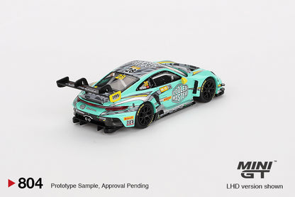 【2024年12月以降発売予定】 MINI GT MGT00804-L 1/64 ポルシェ 911 GT3 R FIA GT ワールドカップ 70周年 2023 #28 マカオグランプリ HubAuto Racing(左ハンドル)