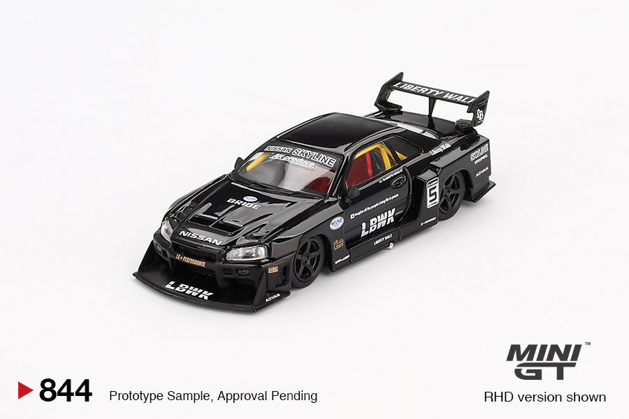 【2025年4月以降発売予定】 MINI GT MGT00844-R 1/64 Nissan LB-ER34 Super Silhouette スカイライン ブラック(右ハンドル)