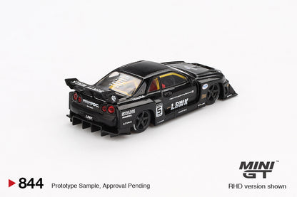 【2025年4月以降発売予定】 MINI GT MGT00844-R 1/64 Nissan LB-ER34 Super Silhouette スカイライン ブラック(右ハンドル)