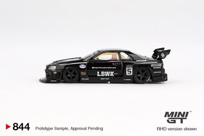 【2025年4月以降発売予定】 MINI GT MGT00844-R 1/64 Nissan LB-ER34 Super Silhouette スカイライン ブラック(右ハンドル)