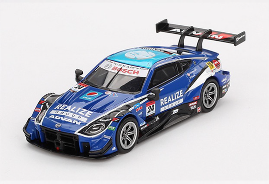 【2025年3月以降発売予定】 MINI GT MGT00850-BL 1/64 Nissan Z GT500 SUPER GTシリーズ 2023 #24 "REALIZE CORPORTATION ADVAN Z" KONDO RACING(左ハンドル)